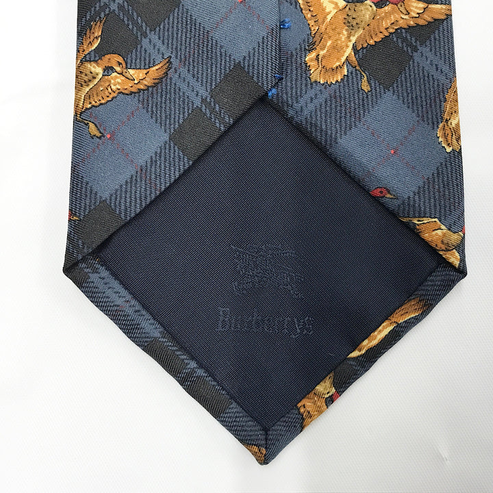 『USED』 
BURBERRY LONDON バーバリーロンドン 
 D-TK 8005 ネクタイ 
綿100％ ネイビー/ブルー系