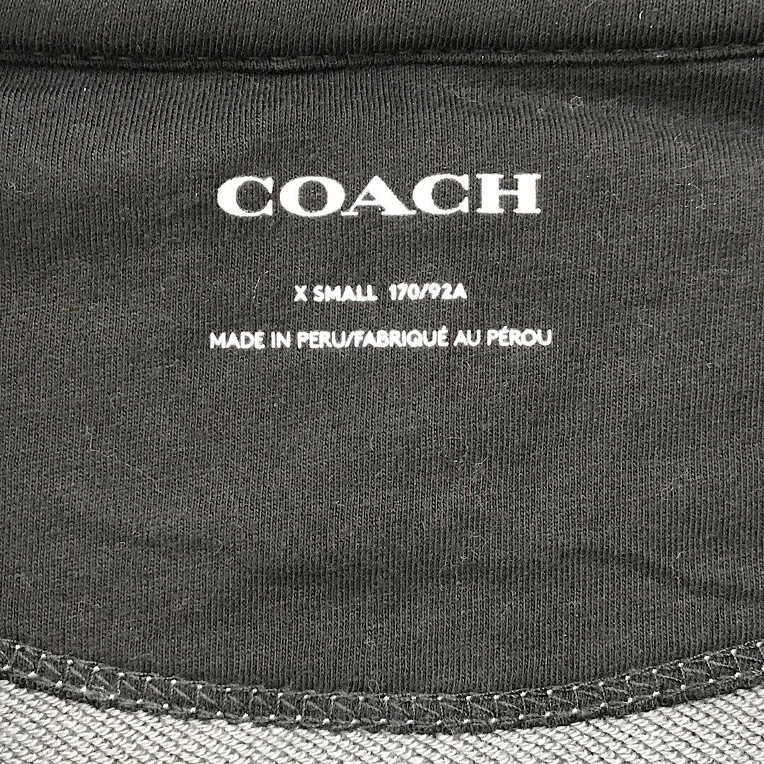 『美品』 
COACH コーチ 
 シグネチャージップパーカー 6514 パーカー 
コットン/牛革  /ポリウレタン ブラック/グレー系