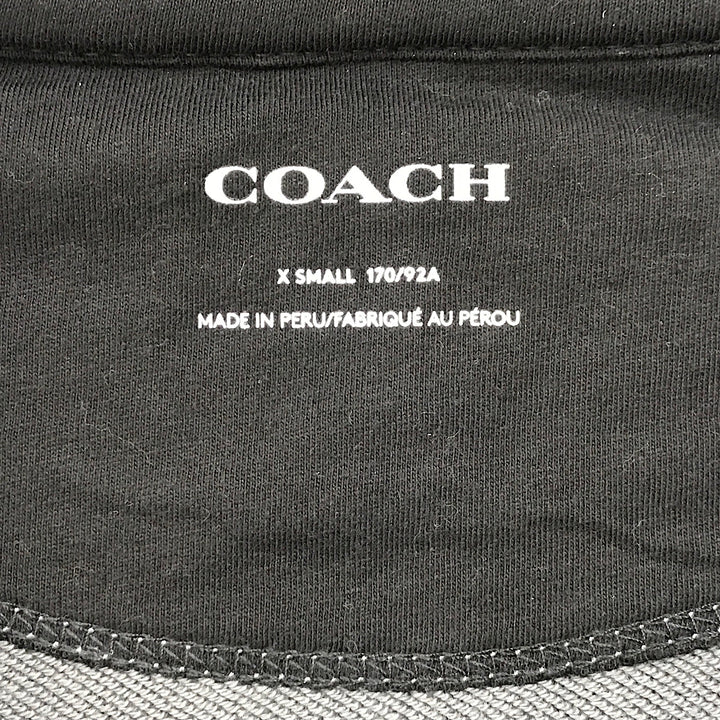 『美品』 
COACH コーチ 
 シグネチャージップパーカー 6514 パーカー 
コットン/牛革  /ポリウレタン ブラック/グレー系