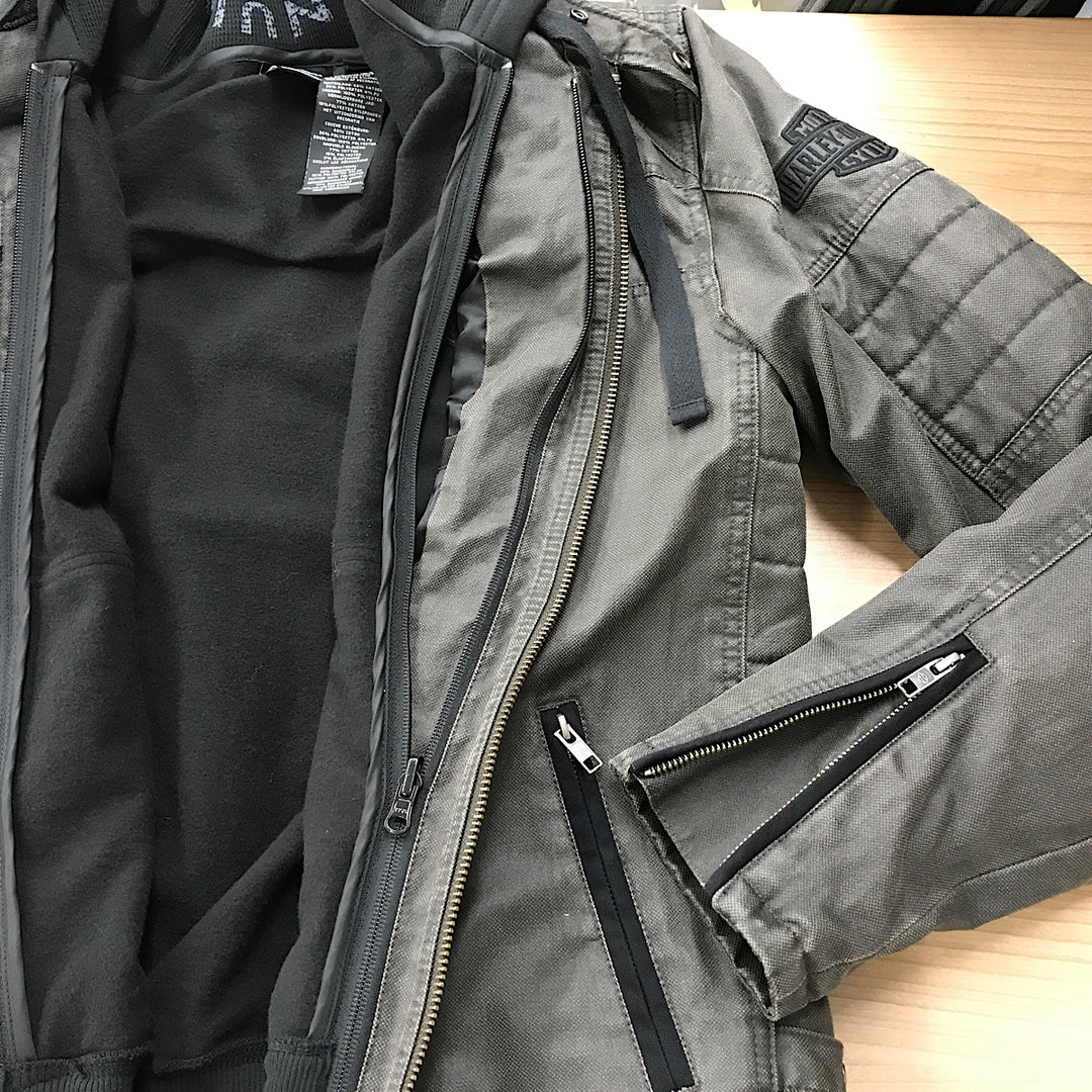 『USED』 
HARLEY DAVIDSON ハーレーダビッドソン 
 デニムジャケット パーカー付 98549-14UM その他アウター 
コットン/ポリエステル  /ポリウレタン ブラック/グレー系