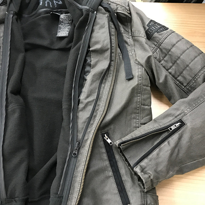 『USED』 
HARLEY DAVIDSON ハーレーダビッドソン 
 デニムジャケット パーカー付 98549-14UM その他アウター 
コットン/ポリエステル  /ポリウレタン ブラック/グレー系