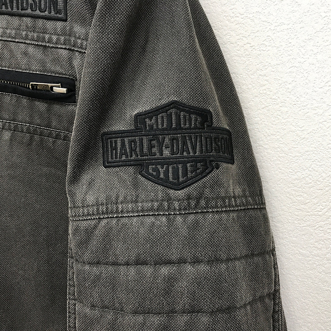 『USED』 
HARLEY DAVIDSON ハーレーダビッドソン 
 デニムジャケット パーカー付 98549-14UM その他アウター 
コットン/ポリエステル  /ポリウレタン ブラック/グレー系