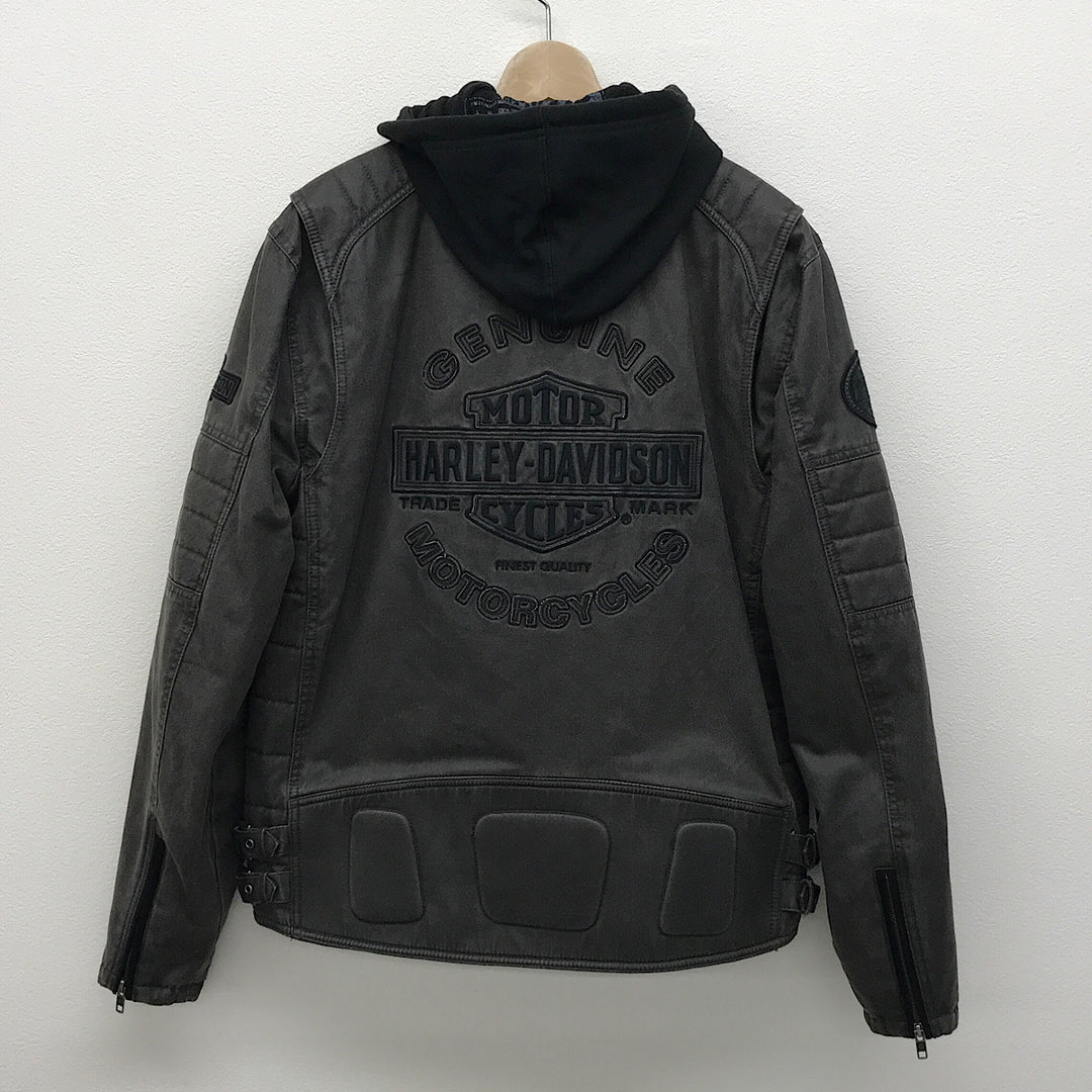 『USED』 
HARLEY DAVIDSON ハーレーダビッドソン 
 デニムジャケット パーカー付 98549-14UM その他アウター 
コットン/ポリエステル  /ポリウレタン ブラック/グレー系