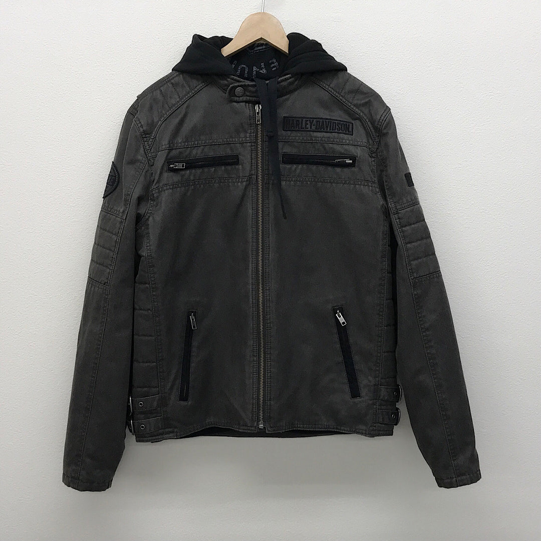 『USED』 
HARLEY DAVIDSON ハーレーダビッドソン 
 デニムジャケット パーカー付 98549-14UM その他アウター 
コットン/ポリエステル  /ポリウレタン ブラック/グレー系
