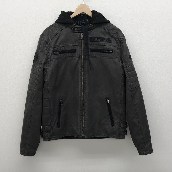 『USED』 
HARLEY DAVIDSON ハーレーダビッドソン 
 デニムジャケット パーカー付 98549-14UM その他アウター 
コットン/ポリエステル  /ポリウレタン ブラック/グレー系
