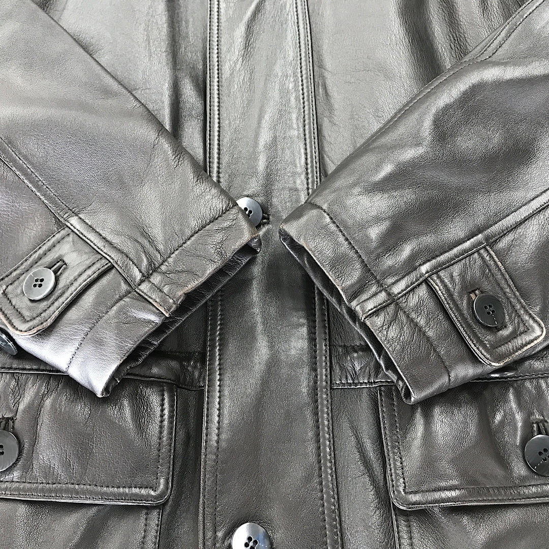 『USED』 
BEVERLY HILLS POLO CLUB ビバリーヒルズポロクラブ 
 シープレザー ジャケット 457-3345 その他アウター 
シープレザー/アセテート /ナイロン ブラウン系