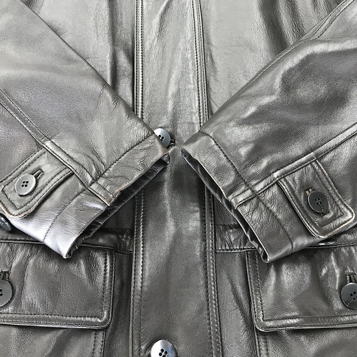 『USED』 
BEVERLY HILLS POLO CLUB ビバリーヒルズポロクラブ 
 シープレザー ジャケット 457-3345 その他アウター 
シープレザー/アセテート /ナイロン ブラウン系