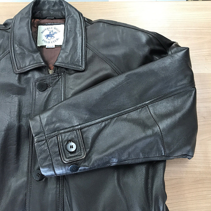 『USED』 
BEVERLY HILLS POLO CLUB ビバリーヒルズポロクラブ 
 シープレザー ジャケット 457-3345 その他アウター 
シープレザー/アセテート /ナイロン ブラウン系
