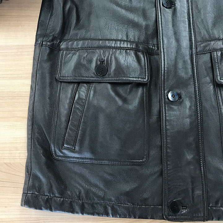 『USED』 
BEVERLY HILLS POLO CLUB ビバリーヒルズポロクラブ 
 シープレザー ジャケット 457-3345 その他アウター 
シープレザー/アセテート /ナイロン ブラウン系