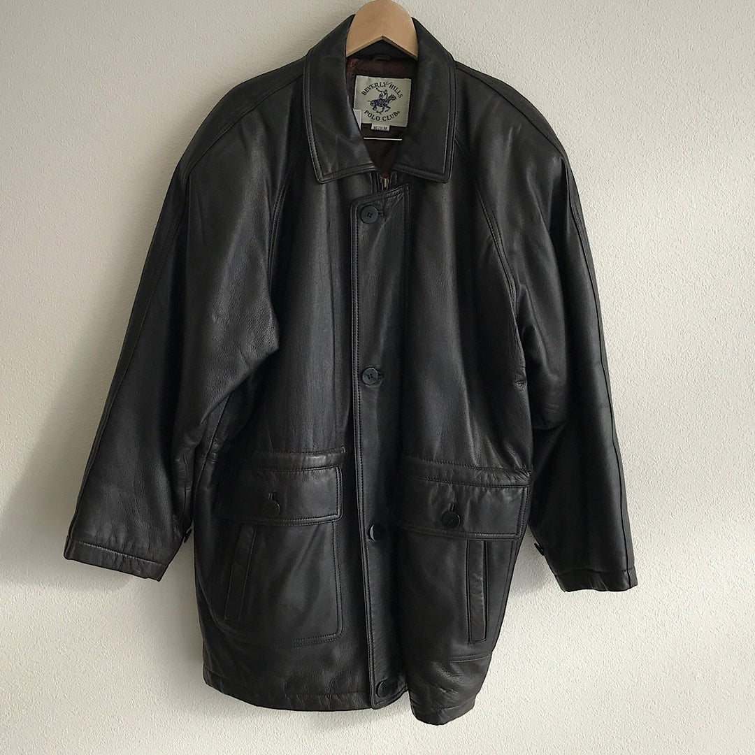 『USED』 
BEVERLY HILLS POLO CLUB ビバリーヒルズポロクラブ 
 シープレザー ジャケット 457-3345 その他アウター 
シープレザー/アセテート /ナイロン ブラウン系