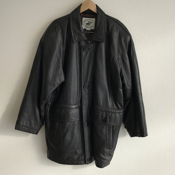 『USED』 
BEVERLY HILLS POLO CLUB ビバリーヒルズポロクラブ 
 シープレザー ジャケット 457-3345 その他アウター 
シープレザー/アセテート /ナイロン ブラウン系