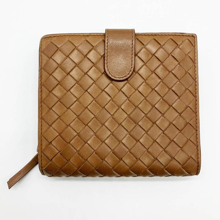 BOTTEGAVENETA ボッテガヴェネタ 
 二つ折り財布 
レザー ブラウン