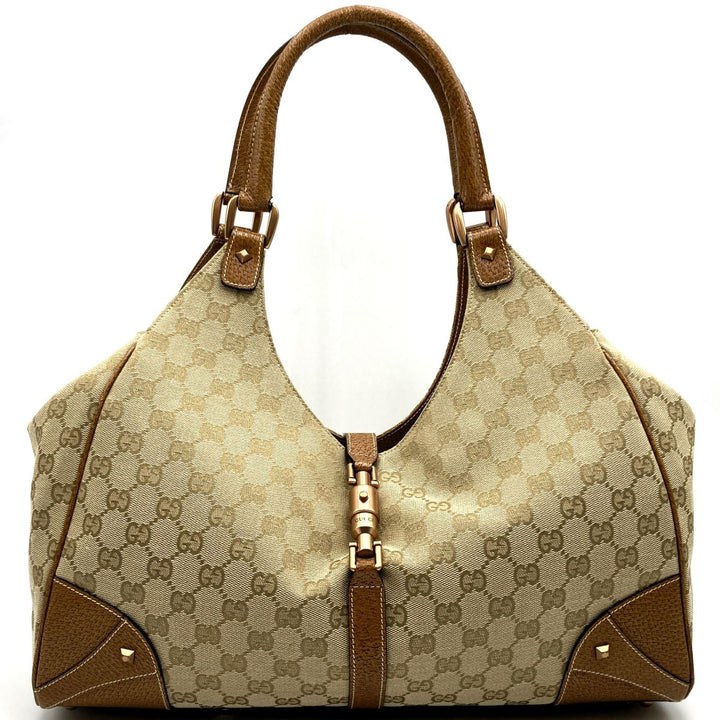 GUCCI グッチ 
 124404  ショルダーバッグ 
GGキャンバス/レザー  ベージュ