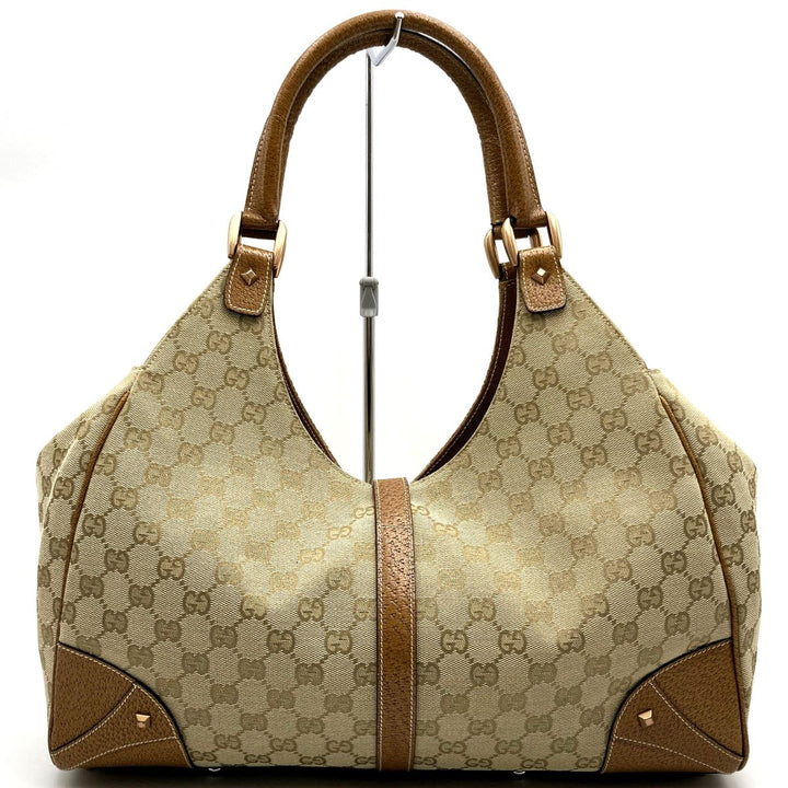 GUCCI グッチ 
 124404  ショルダーバッグ 
GGキャンバス/レザー  ベージュ