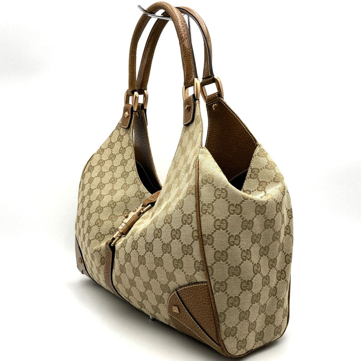 GUCCI グッチ 
 124404  ショルダーバッグ 
GGキャンバス/レザー  ベージュ