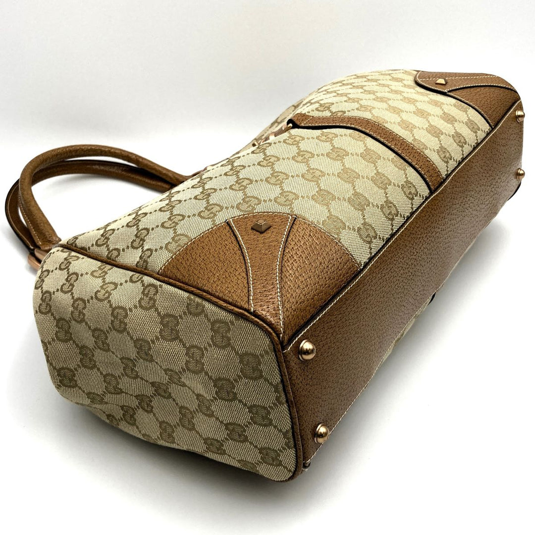 GUCCI グッチ 
 124404  ショルダーバッグ 
GGキャンバス/レザー  ベージュ