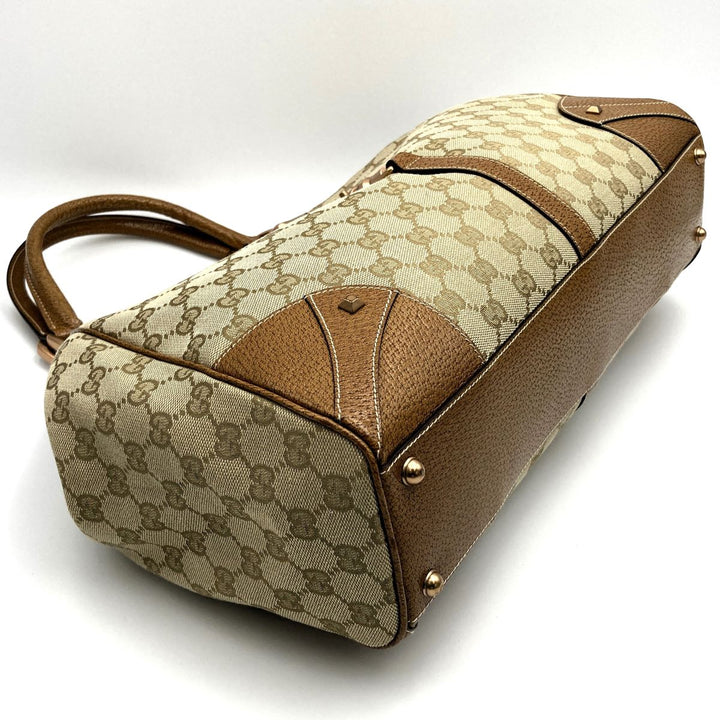 GUCCI グッチ 
 124404  ショルダーバッグ 
GGキャンバス/レザー  ベージュ