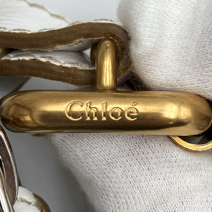 Chloe クロエ 
 パディントン ショルダーバッグ 
レザー ホワイト