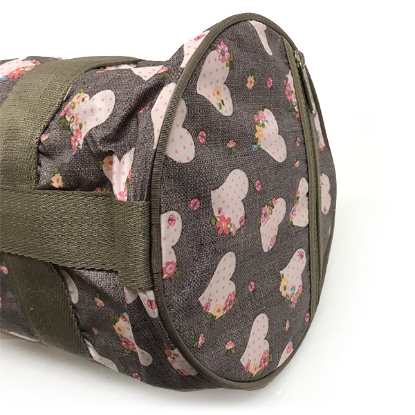 中美品 
LeSportsac レスポートサック 
 ハンドバッグ 
ナイロン ハート柄 グレー/ピンク系 中古