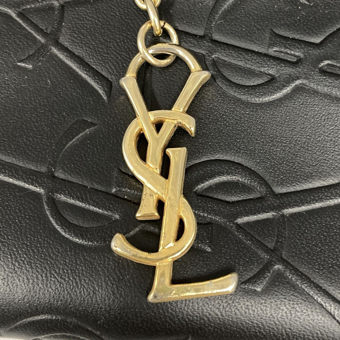YVES SAINT LAURENT イヴ・サンローラン 
 ボストンバッグ 
レザー ブラック