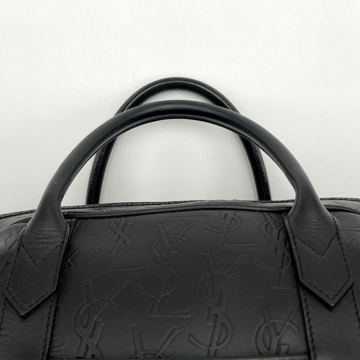 YVES SAINT LAURENT イヴ・サンローラン 
 ボストンバッグ 
レザー ブラック