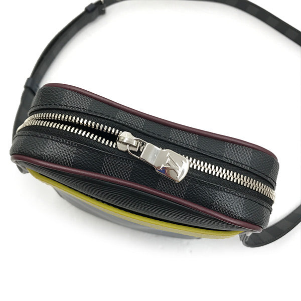 LOUIS VUITTON ルイ・ヴィトン 
 M55100/ダヌーヴ・スリム ショルダーバッグ 
ダミエグラフィットキャンバス/エピレザー  ブラック