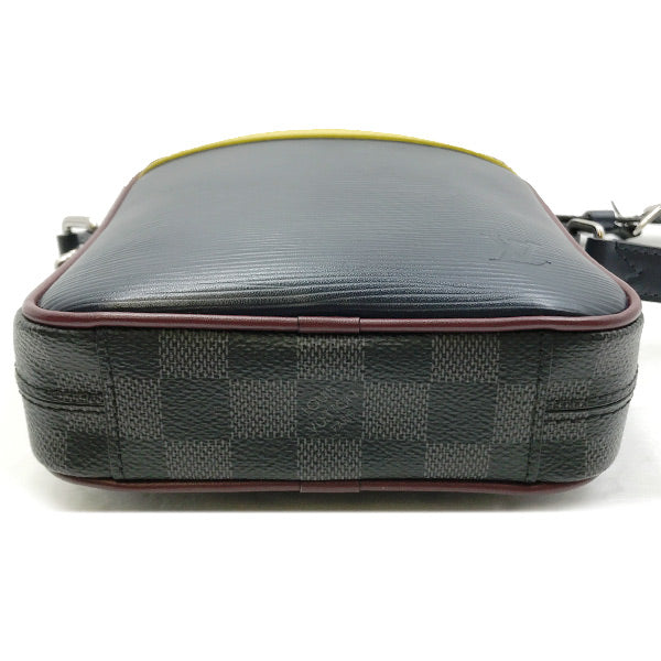 LOUIS VUITTON ルイ・ヴィトン 
 M55100/ダヌーヴ・スリム ショルダーバッグ 
ダミエグラフィットキャンバス/エピレザー  ブラック