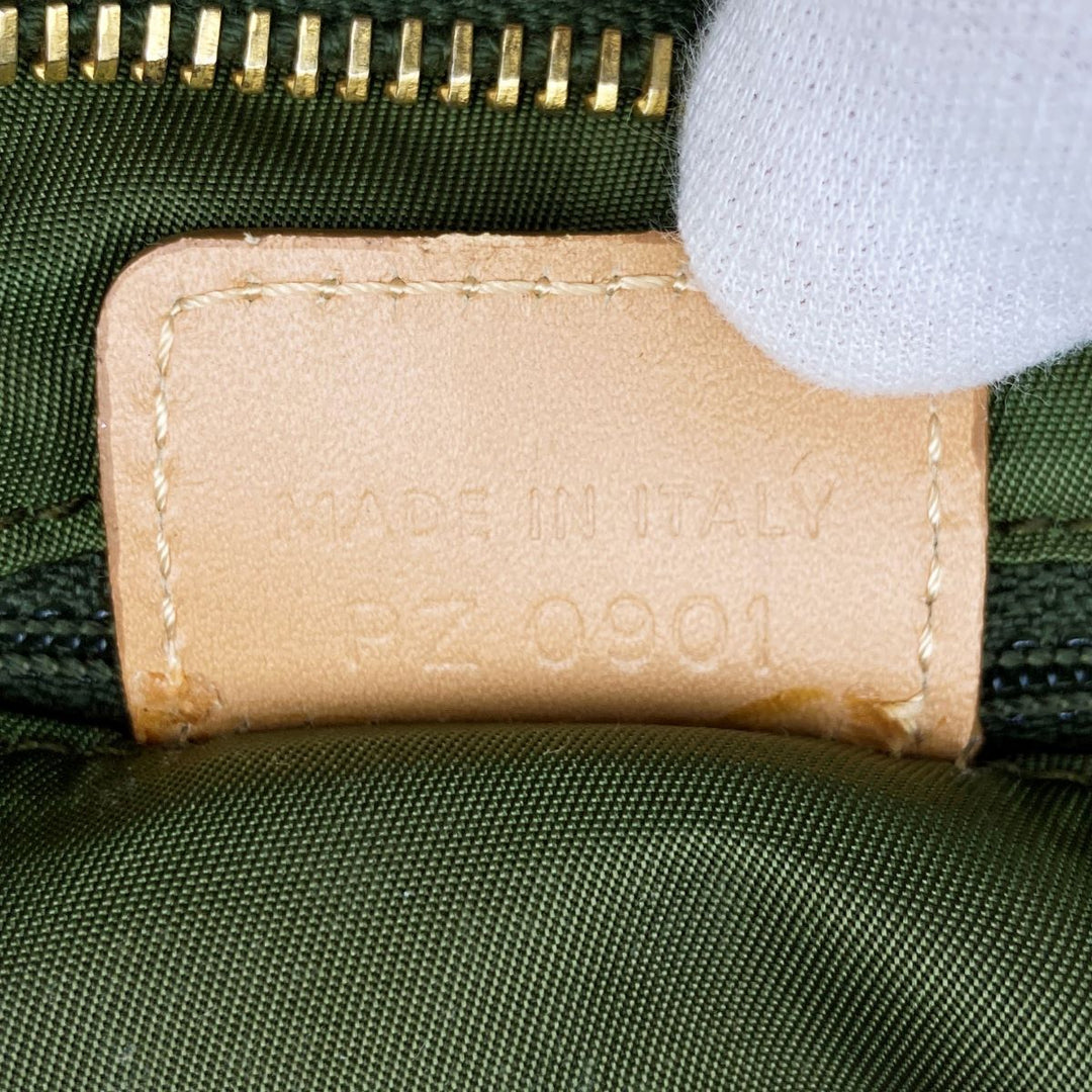 Christian Dior クリスチャンディオール 
 トロッター PZ0901 ハンドバッグ 
キャンバス/レザー  グリーン