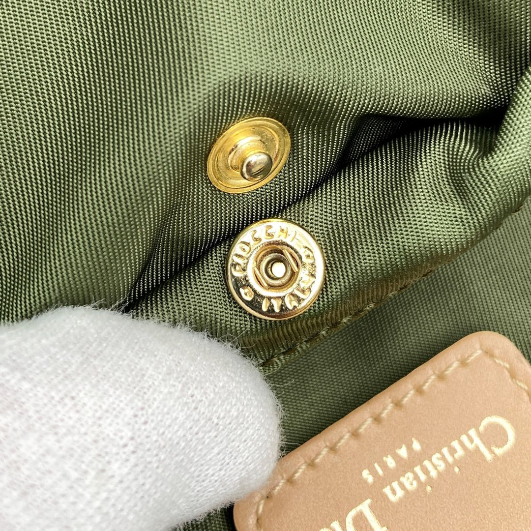 Christian Dior クリスチャンディオール 
 トロッター PZ0901 ハンドバッグ 
キャンバス/レザー  グリーン