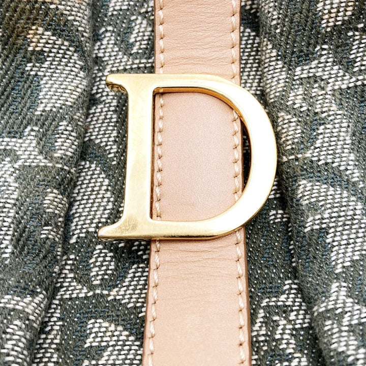 Christian Dior クリスチャンディオール 
 トロッター PZ0901 ハンドバッグ 
キャンバス/レザー  グリーン