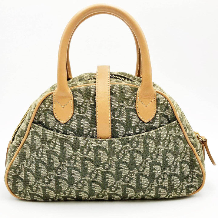 Christian Dior クリスチャンディオール 
 トロッター PZ0901 ハンドバッグ 
キャンバス/レザー  グリーン