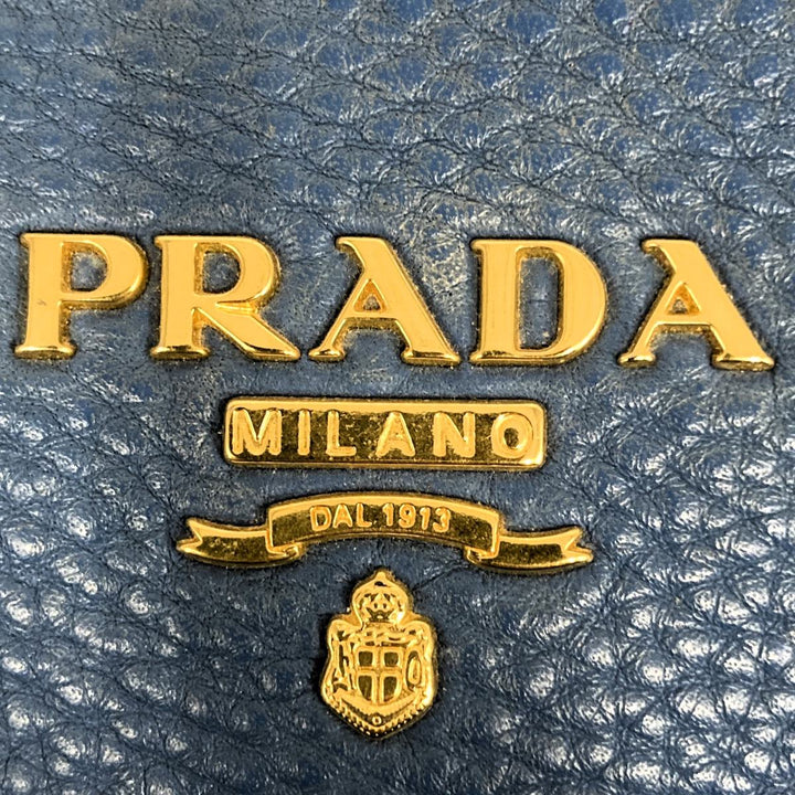 PRADA プラダ 
 ハンドバッグ 
レザー ブルー