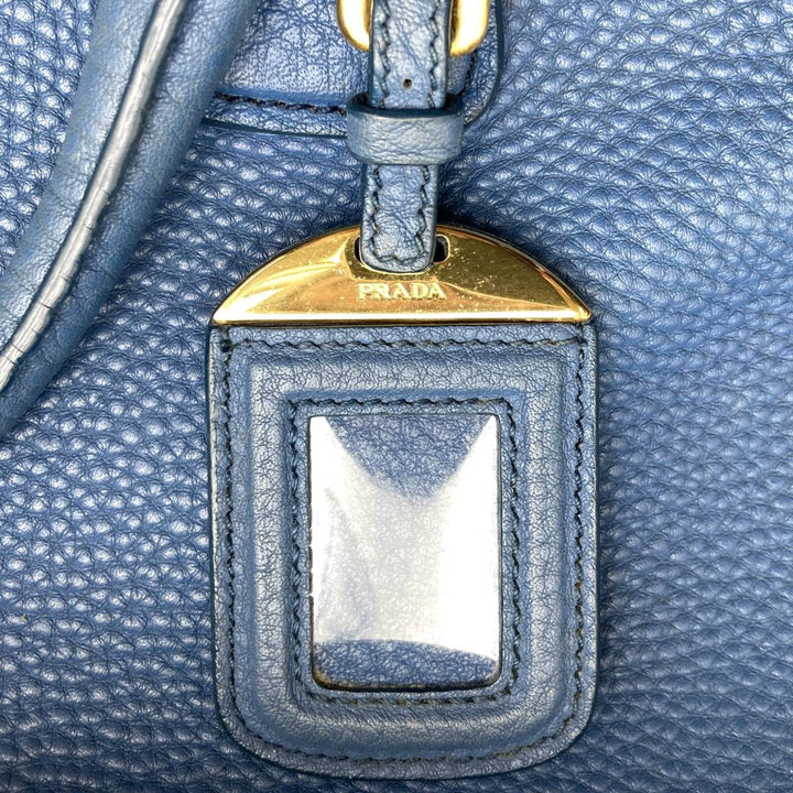 PRADA プラダ 
 ハンドバッグ 
レザー ブルー