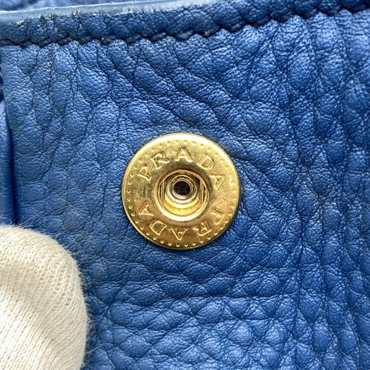 PRADA プラダ 
 ハンドバッグ 
レザー ブルー