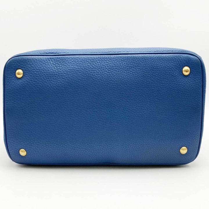 PRADA プラダ 
 ハンドバッグ 
レザー ブルー