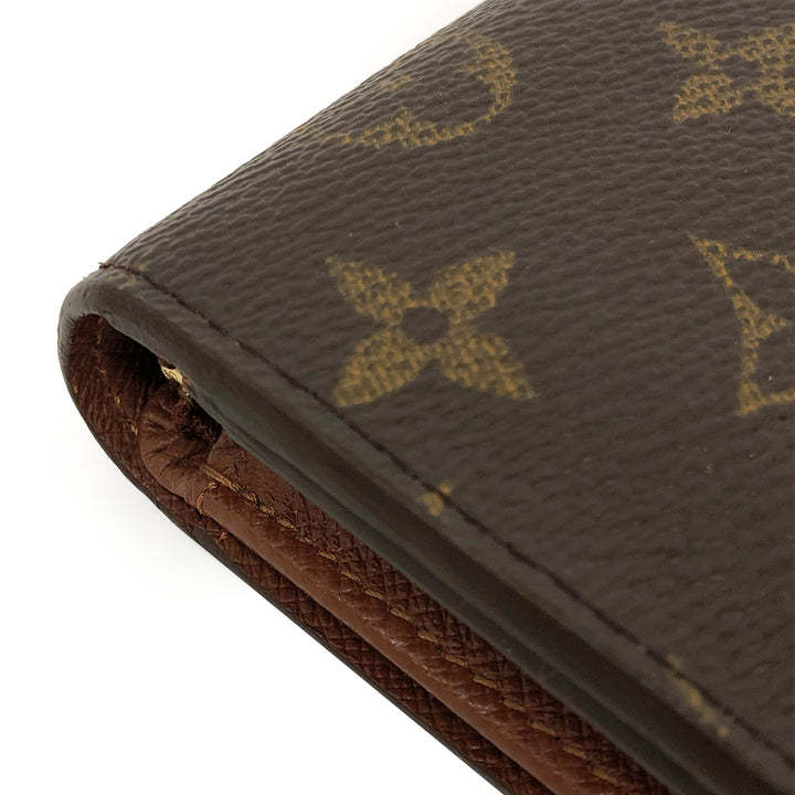 LOUIS VUITTON ルイ・ヴィトン 
 ポルトモネ・ビエ トレゾール  M61730 二つ折り財布 
モノグラムキャンバス/レザー  ブラウン