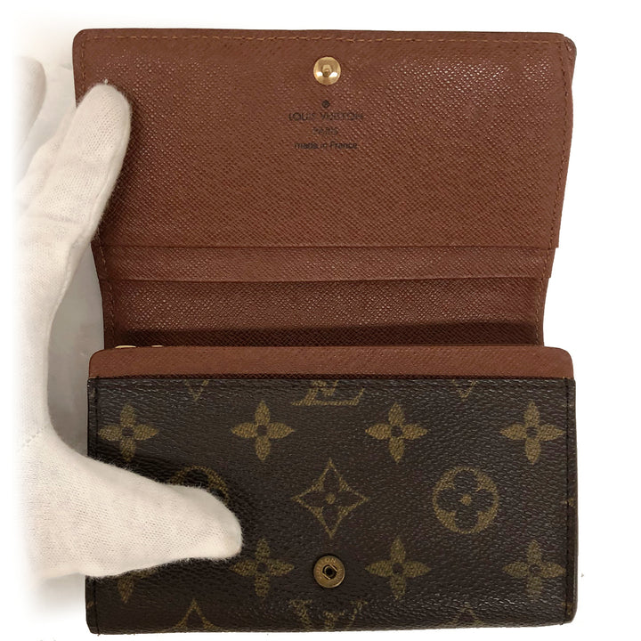 LOUIS VUITTON ルイ・ヴィトン 
 ポルトモネ・ビエ トレゾール  M61730 二つ折り財布 
モノグラムキャンバス/レザー  ブラウン