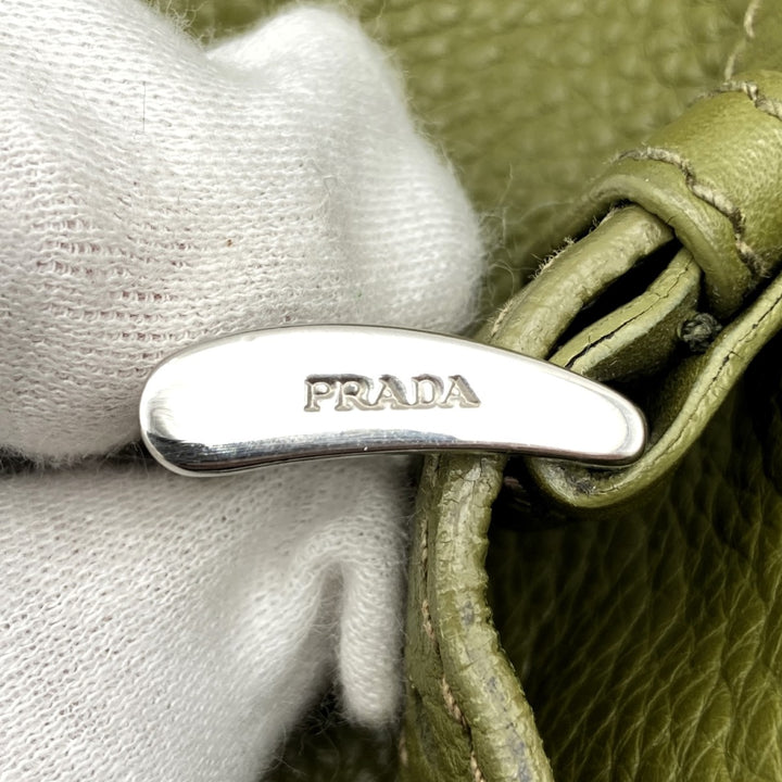 PRADA プラダ 
 トートバッグ 
レザー カーキ