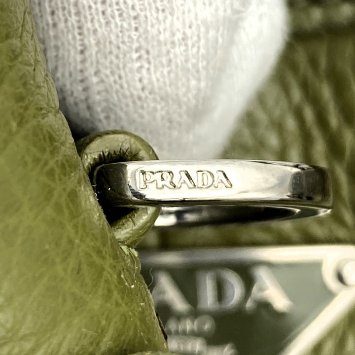 PRADA プラダ 
 トートバッグ 
レザー カーキ