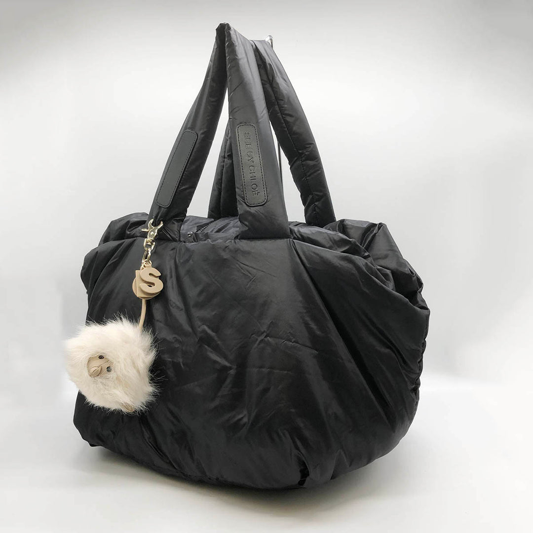 SEE BY CHLOE シーバイクロエ 
 02-13-98-65 トートバッグ 
ナイロン ブラック