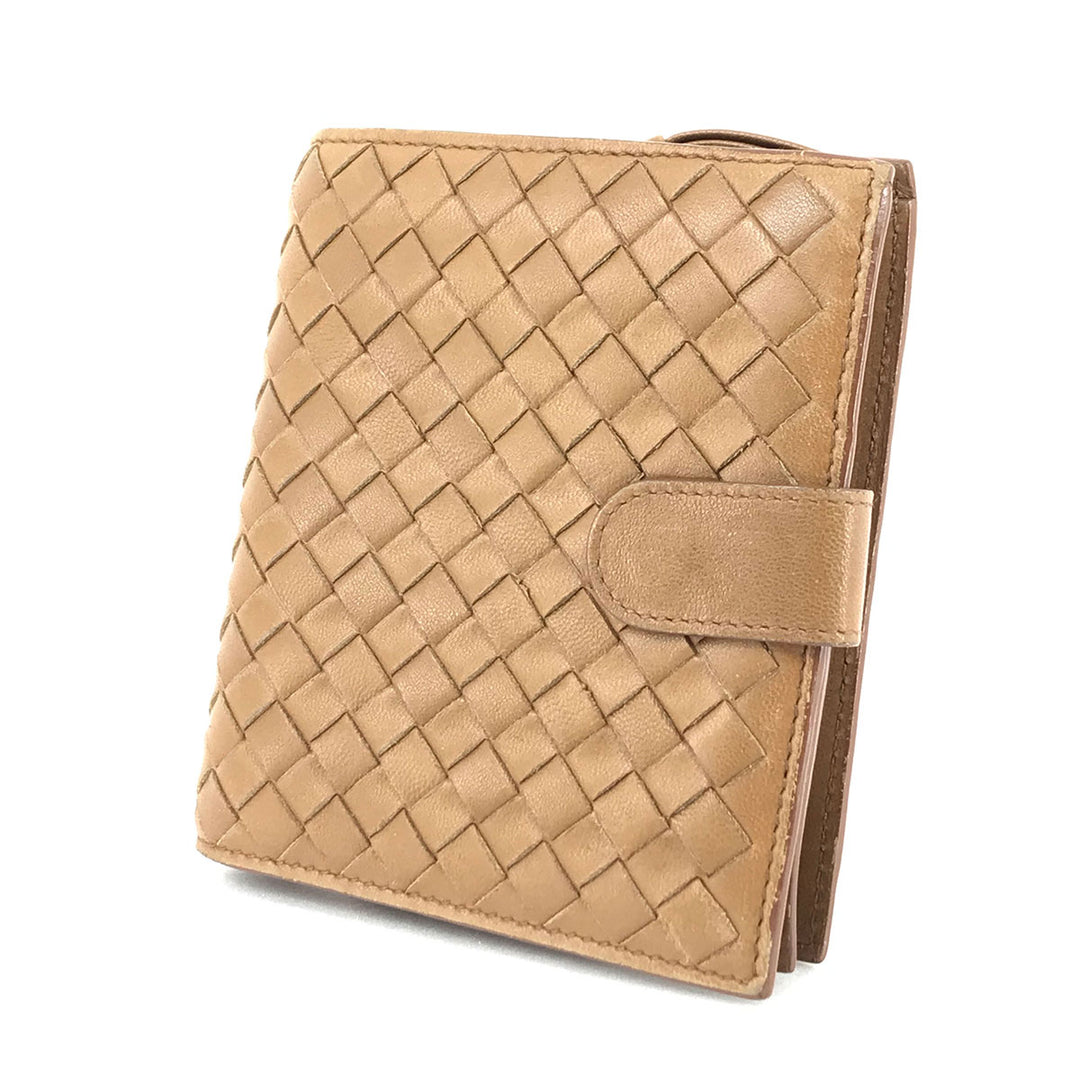 BOTTEGAVENETA ボッテガヴェネタ 
 二つ折り財布 
レザー ブラウン