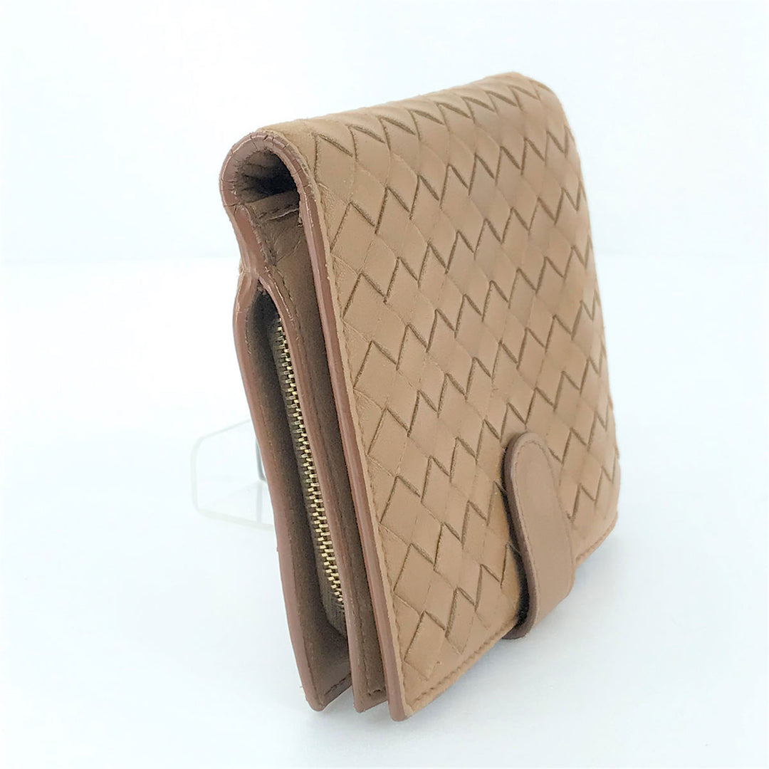 BOTTEGAVENETA ボッテガヴェネタ 
 二つ折り財布 
レザー ブラウン