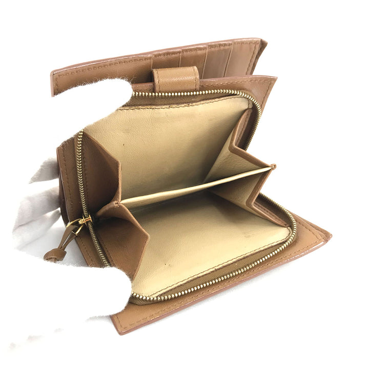 BOTTEGAVENETA ボッテガヴェネタ 
 二つ折り財布 
レザー ブラウン