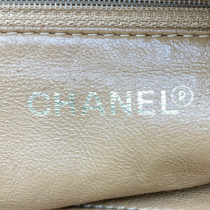 CHANEL シャネル 
 デカココマーク ショルダーバッグ 
レザー ベージュ
