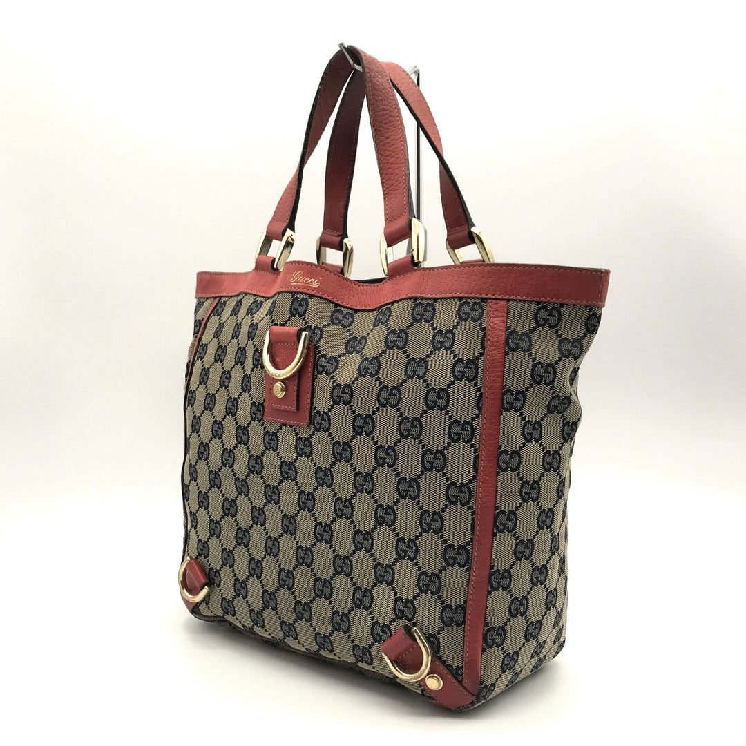 GUCCI グッチ 
 130739 ハンドバッグ 
GGキャンバス/レザー  ベージュ