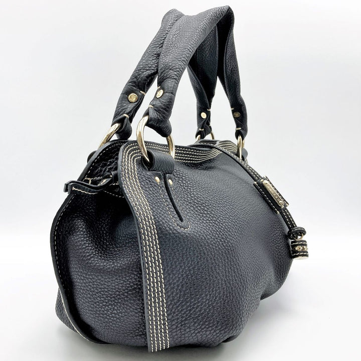 CELINE セリーヌ 
 ビタースウィート WD-SA-0047 ハンドバッグ 
レザー ブラック