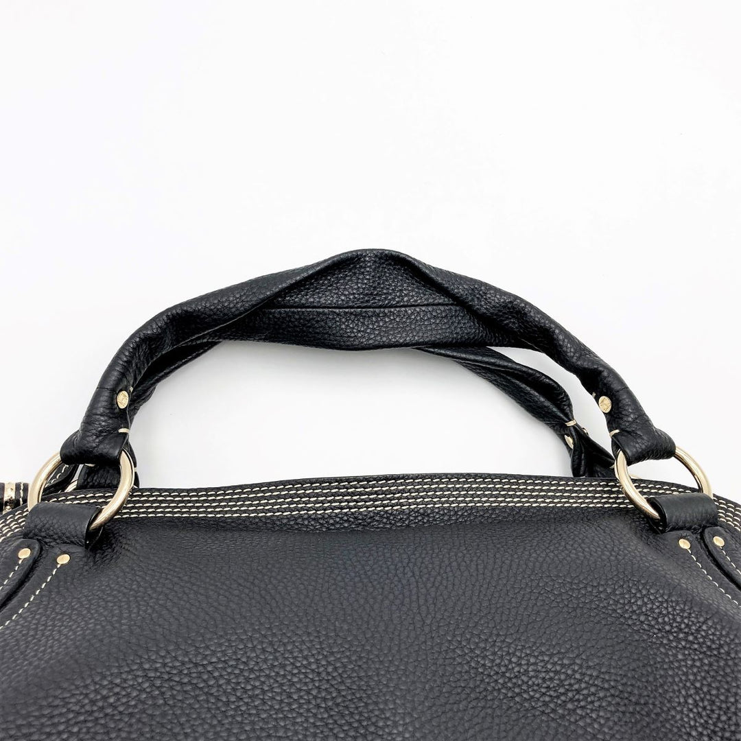 CELINE セリーヌ 
 ビタースウィート WD-SA-0047 ハンドバッグ 
レザー ブラック