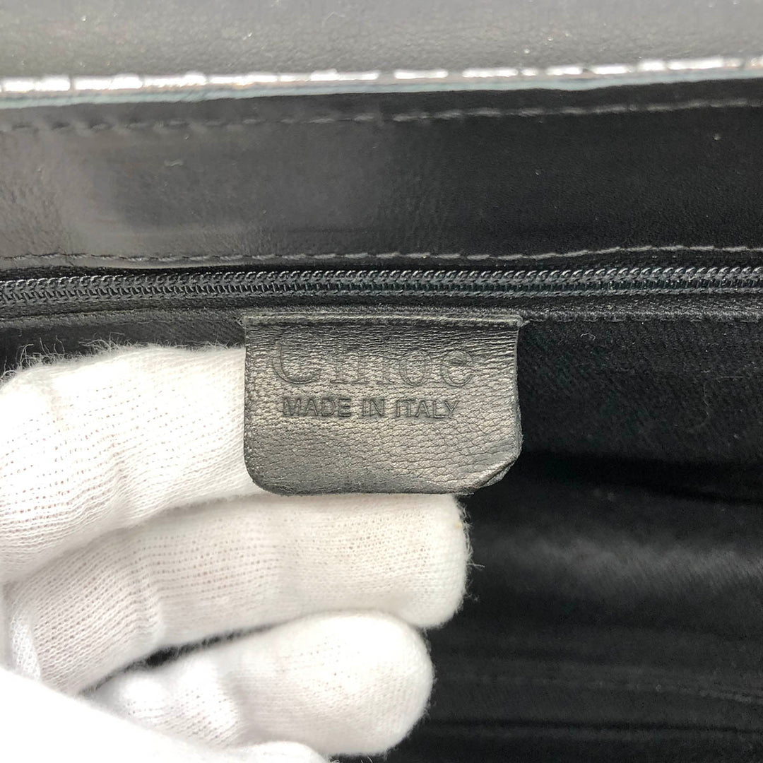 Chloe クロエ 
 ショルダーバッグ 
パイソン シルバー