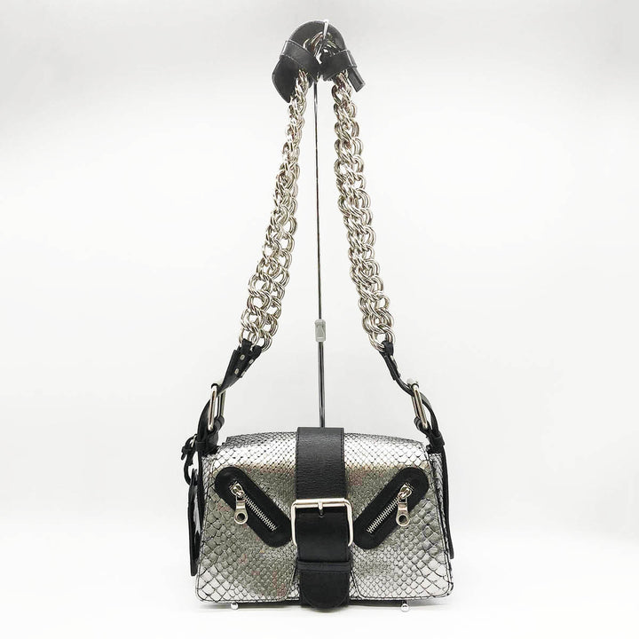 Chloe クロエ 
 ショルダーバッグ 
パイソン シルバー