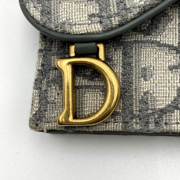 Christian Dior クリスチャンディオール 
 トロッター 45-MA-0251 カードケース 
キャンバス グレー
